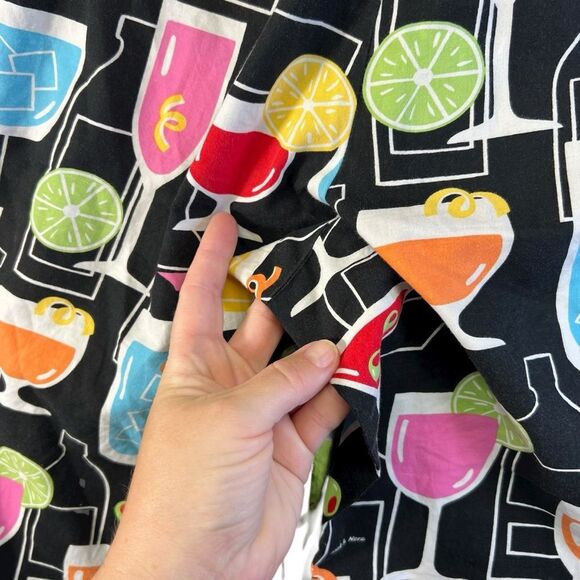 🍒 Medium Nick & Nora Pajama Pants Happy Hour cocktail print. - Picture 8 of 16